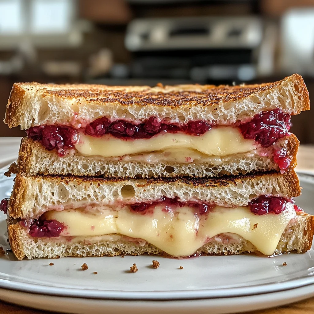 Brie & Raspberry Jam Grilled Cheese Sandwich