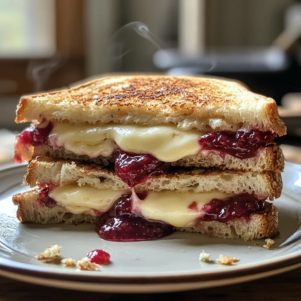 Brie & Raspberry Jam Grilled Cheese Sandwich image 4