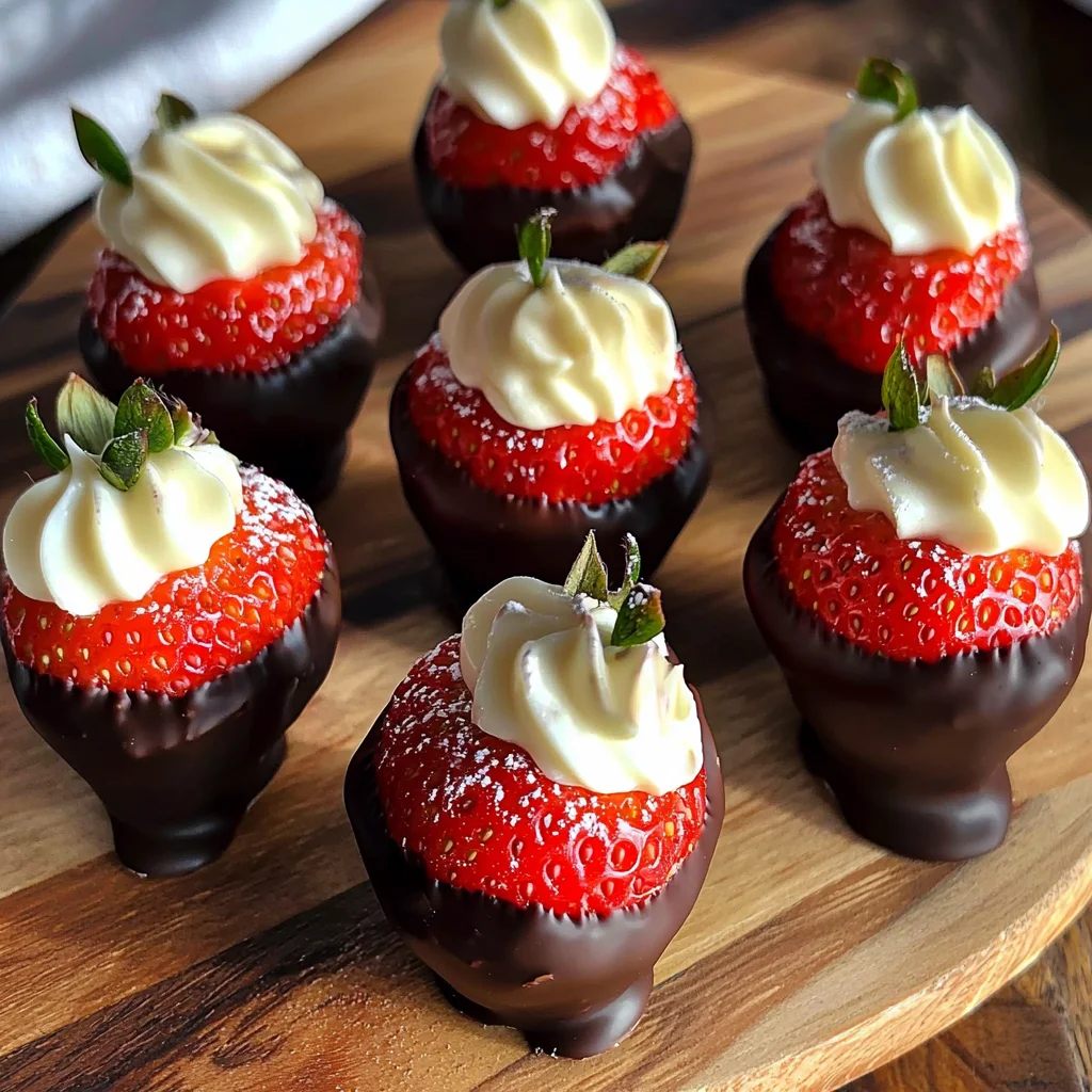 Chocolate Covered Cheesecake Strawberries