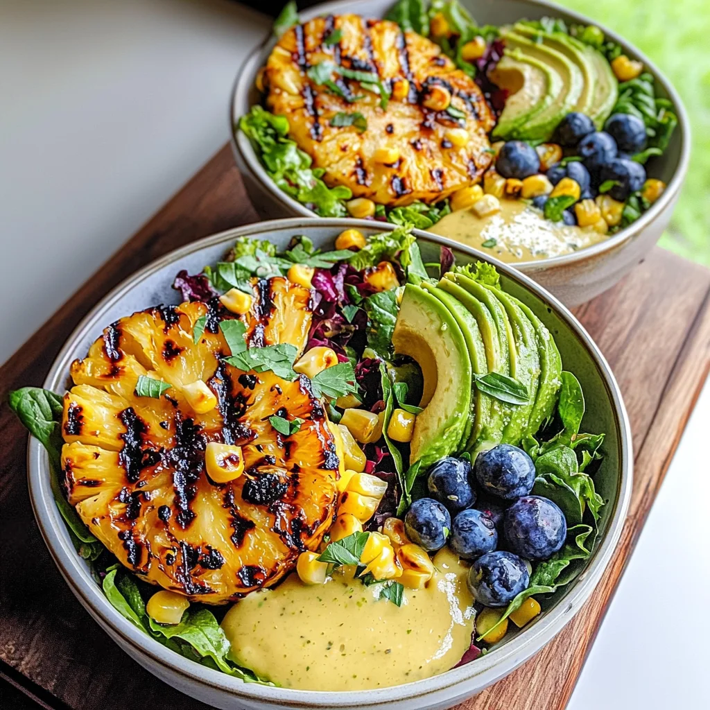 Creamy Citrus Dressing + Grilled Pineapple Salad