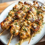 Ranch Garlic Parmesan Chicken Skewers